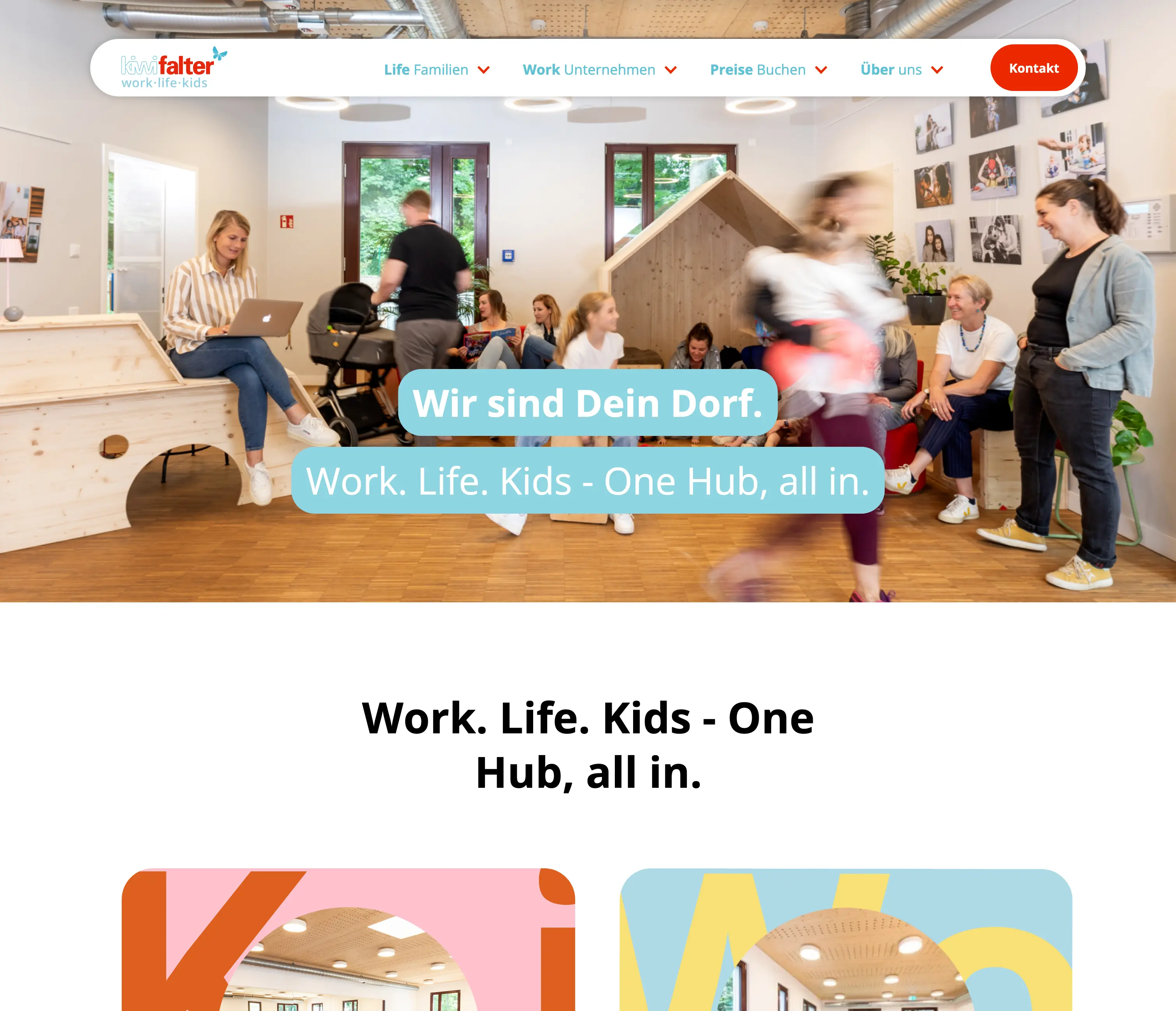 Kiwifalter coworking space website